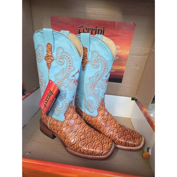 Ferrini Mens Paraquito Leather Cowboy Boots Style: 9239302085B 8.5B main image 7
